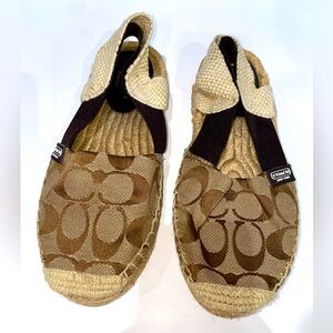 Coach Brown Espadrille Flats